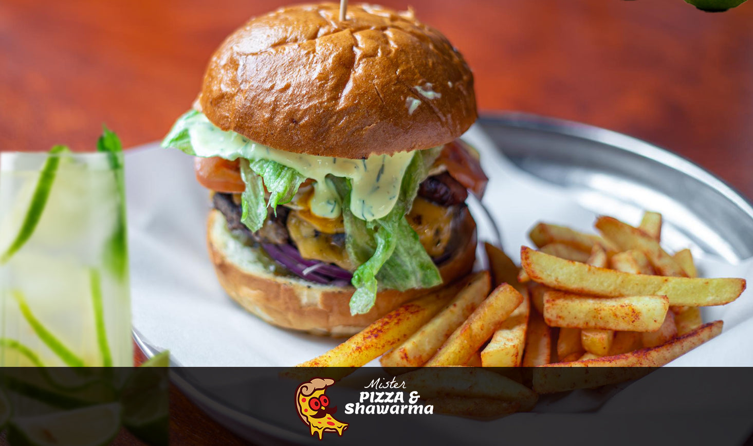 Cheese Burger with Fries & Can Soda