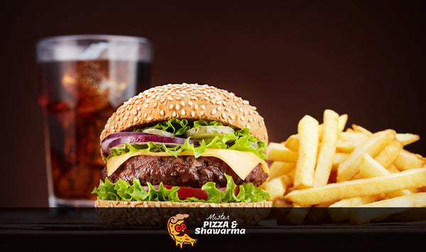 Cheese Burger with Fries & Can Soda